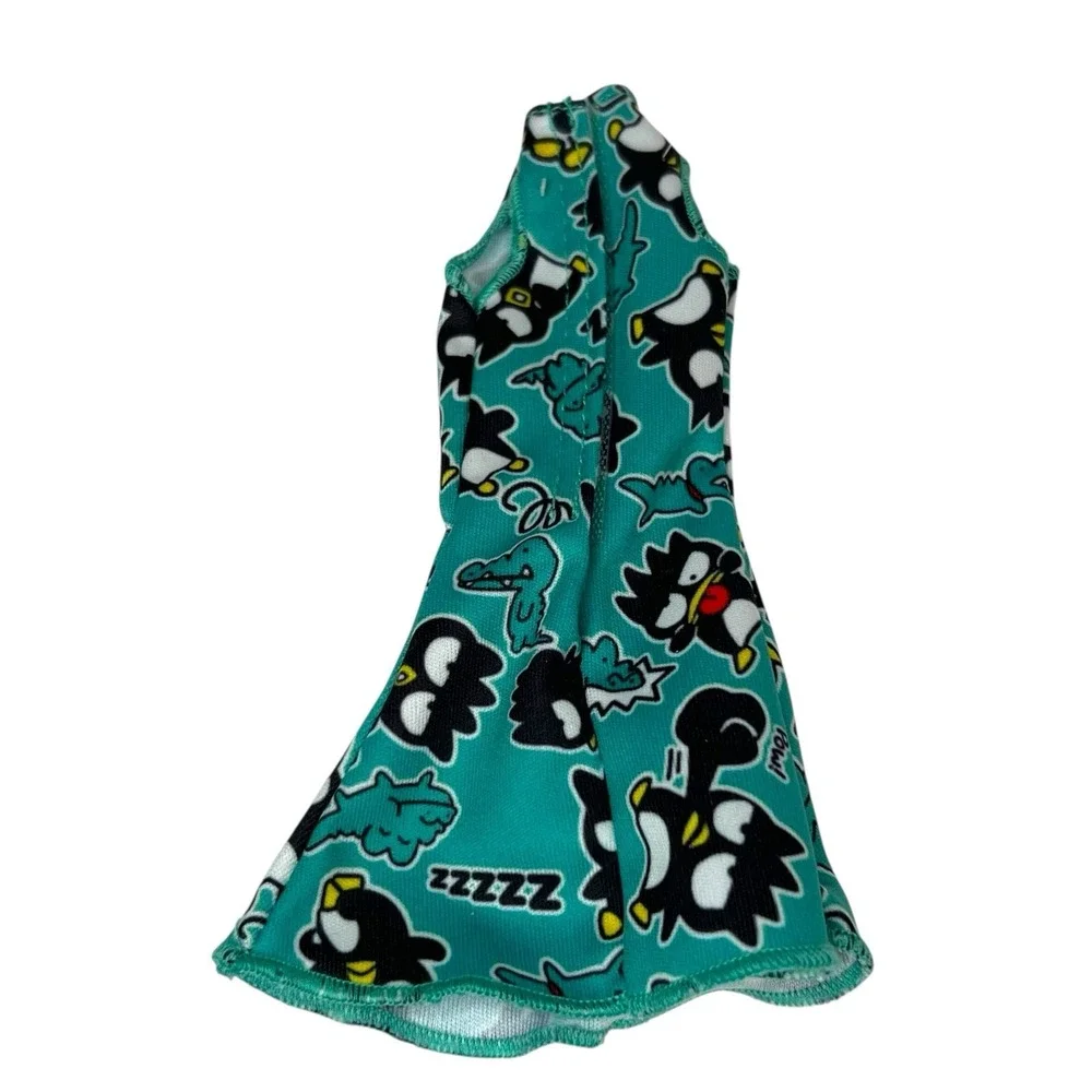 Barbie Doll Fashions Hello Kitty Batdz‎ Maru Teal Logo Print Dress Clothes Cat